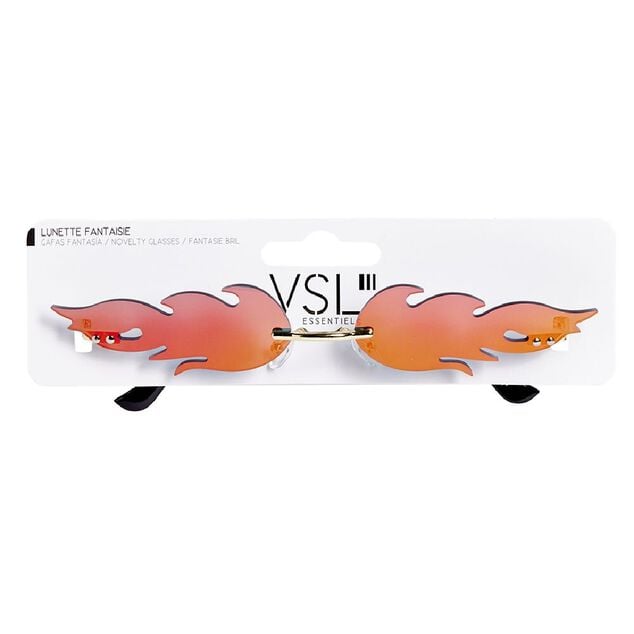 Lunettes fantaisies adulte flamme orange
