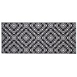 Tapis de cuisine antid&eacute;rapant absorbant imprim&eacute; tomette bleu 50x120cm