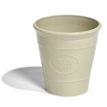 Cache pot motif proven&ccedil;al plastique beige &Oslash;30xH30cm