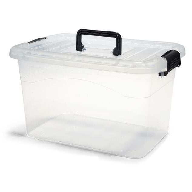 Box de 18 accessoires de m&eacute;nage 38x28,5x14,4cm