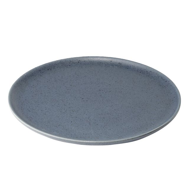 Assiette plate Julie en gr&egrave;s bleu &Oslash;27cm