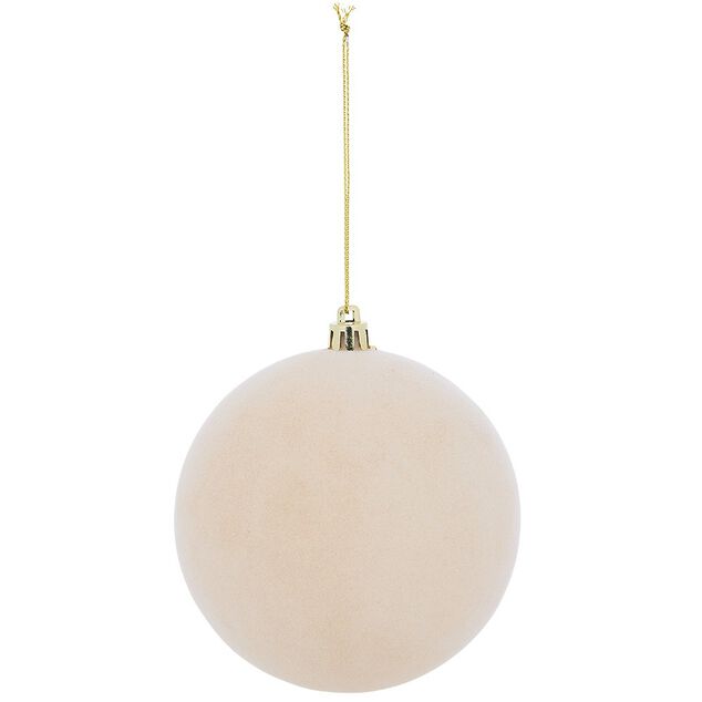 Boule de No&euml;l effet floqu&eacute;