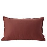Housse de coussin coton Panama 30x50cm terracotta