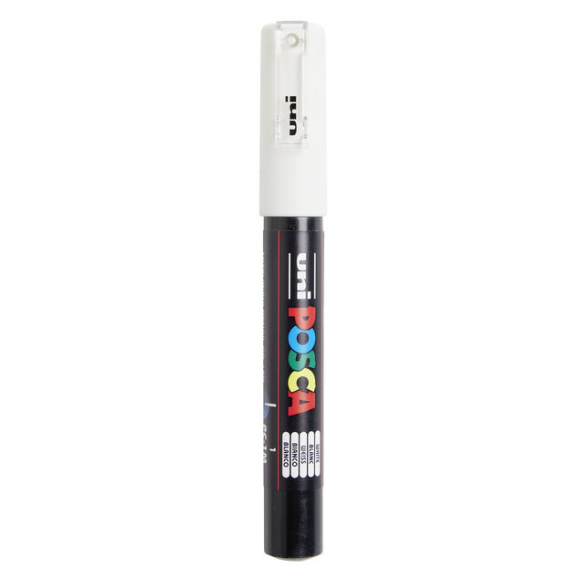 Marqueur Posca PC-1M Extra Fine Blanc - Pointe 1.0mm - Pour Surfaces Multiples