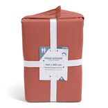 Drap housse 140x190cm 100% coton rouge brique