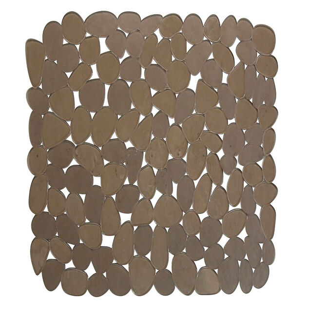 Tapis antid&eacute;rapant pour fond d'&eacute;vier Homclean design galet gris