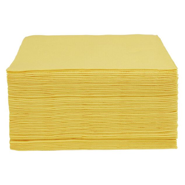 Serviette papier jaune 38x38cm x50
