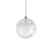 Boule de Noël brillante motif étoilée ajourée