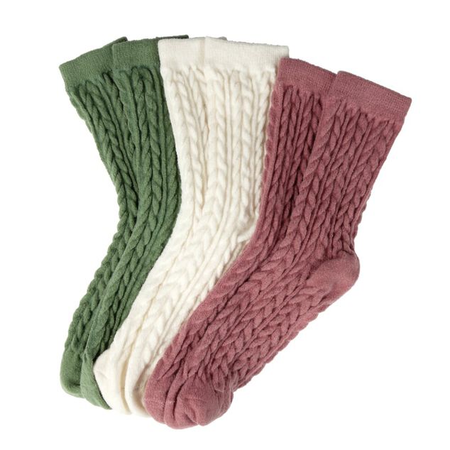 Chaussettes femme x3 douces hiver 36/40