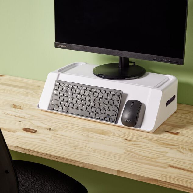 Organiseur de bureau 48x30x13cm polystyr&egrave;ne blanc