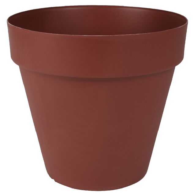 Cache pot rond plastique 10L &Oslash;28xH26cm rouge