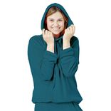 Sweat velours uni bleu Taille S