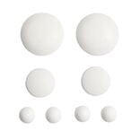 Lot de 8 but&eacute;es adh&eacute;sives plastique blanc