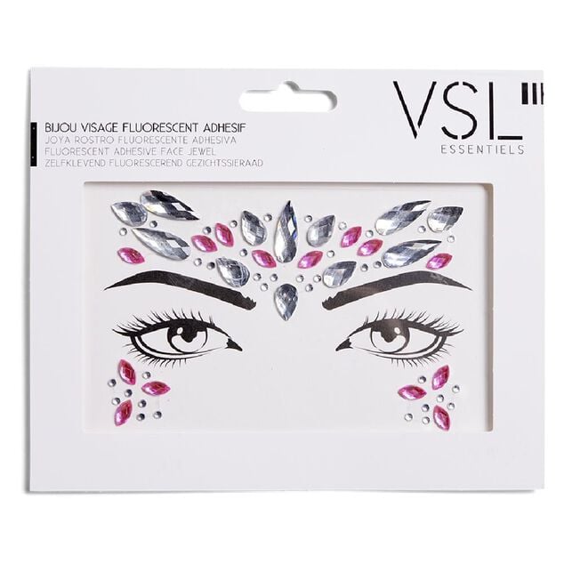 Bijoux de visage adh&eacute;sifs - 3 mod&egrave;les