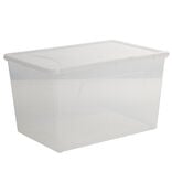 Bo&icirc;te de rangement transparente 46 L