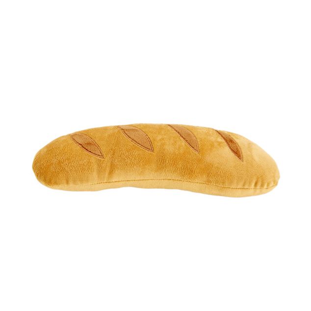 Jouet pour chien peluche baguette de pain marron L28cm