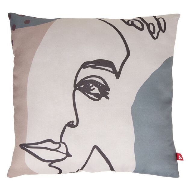 Coussin carr&eacute; imprim&eacute; 38x38 cm