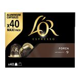 Café capsule L'or Forza 40 doses intensité 9