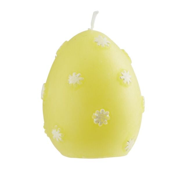 Bougie forme oeuf d&eacute;cor&eacute; pastel &Oslash;5xH7cm (4 mod&egrave;les)