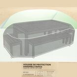 Housse de protection salon de jardin noir &Oslash;185xH100cm