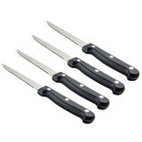 Couteau &agrave; steack x3 manche plastique et lame acier dentel&eacute;e