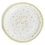 Lot de 8 assiettes Let's Party carton Ø23cm