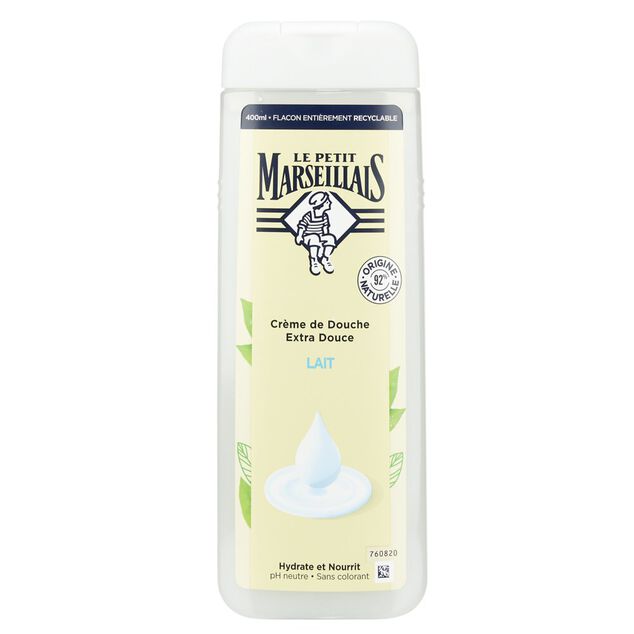 Gel douche Le Petit Marseillais extra doux Lait 400 ml