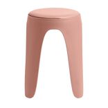 Tabouret rond Spiro pieds fins plastique terracotta &Oslash;33xH46cm