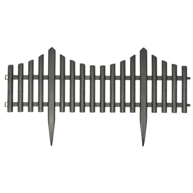 Bordure de jardin &agrave; planter plastique blanc L60xH32cm