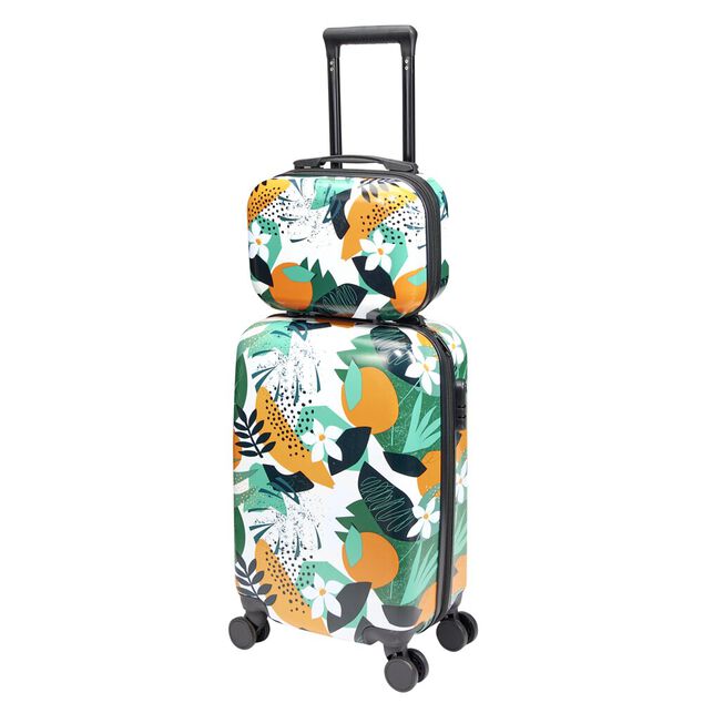 Vanity plastique rigide 10L motif tropical 31x15xH25cm