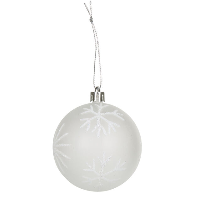 Boule de Noël transparente motifs flocons x4