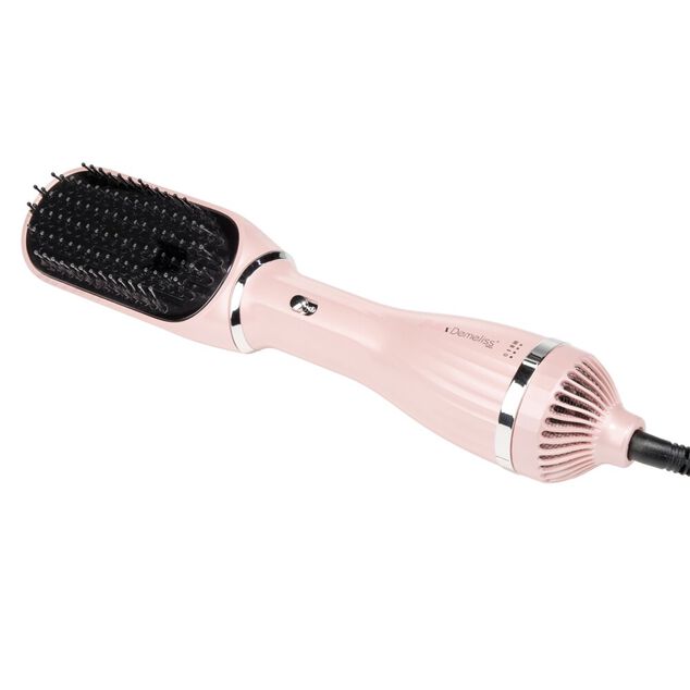 Brosse soufflante c&eacute;ramique et plastique rose L25cm