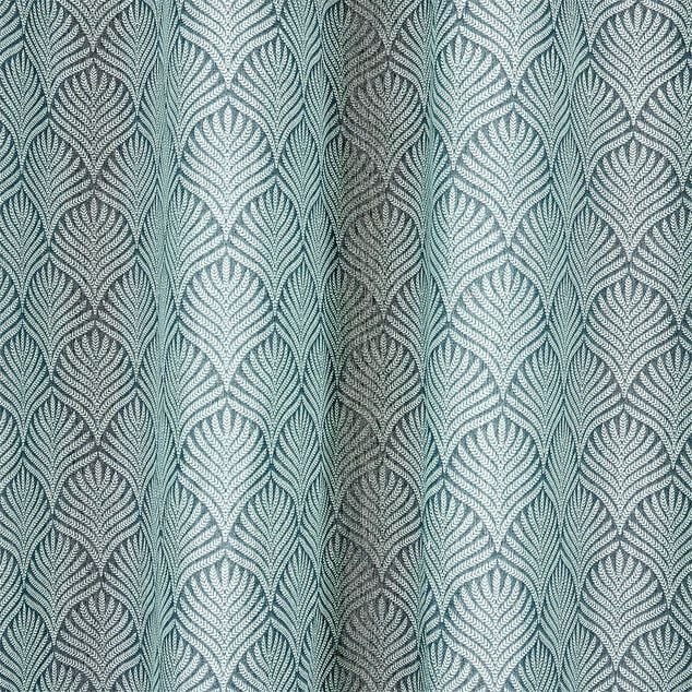 Rideau polycoton 140x240cm feuillage vert