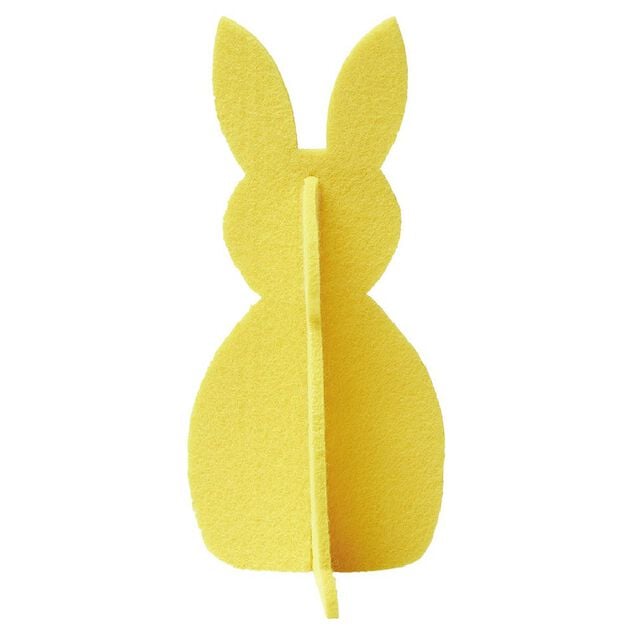 Lapin origami &agrave; poser d&eacute;co P&acirc;ques feutrine &Oslash;7,5xH15cm x3
