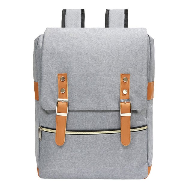 Sac &agrave; dos avec fermeture &agrave; sangles 30x13xH10cm - 2 mod&egrave;les noir ou gris