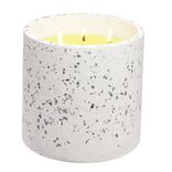 Bougie citronnelle 3 m&egrave;ches design terrazzo &Oslash;15xH14cm
