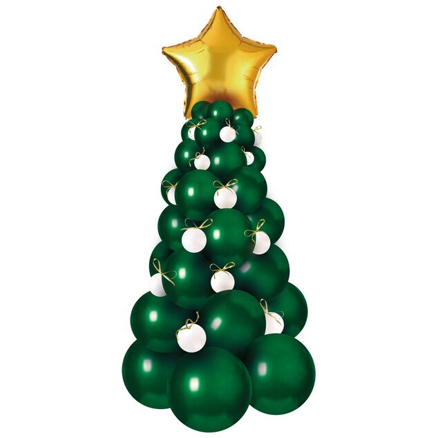 Kit sapin de Noël 66 ballons H195cm