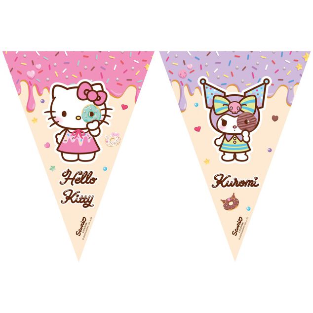 Guirlande fanions papier Hello Kitty 2,3m