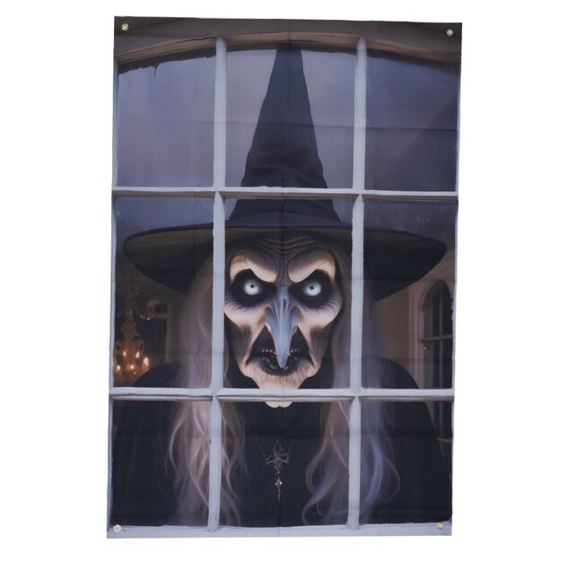 Rideau de porte Halloween d&eacute;cor effrayant polyester 80x120cm (2 mod&egrave;les)