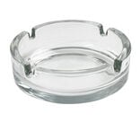 Cendrier rond transparent en verre x2