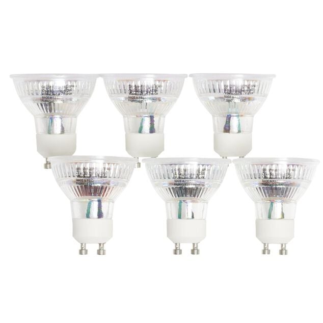Lot de 6 spots LED en alu GU10 3,6W 450lm