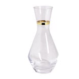 Carafe en verre goulot liser&eacute; dor&eacute; 1,3L