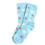 Chaussettes fille bleues motifs grenouilles T26/35