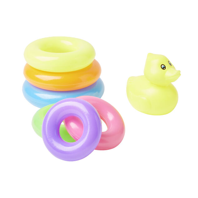 Jouet pour le bain canard et anneaux à empiler