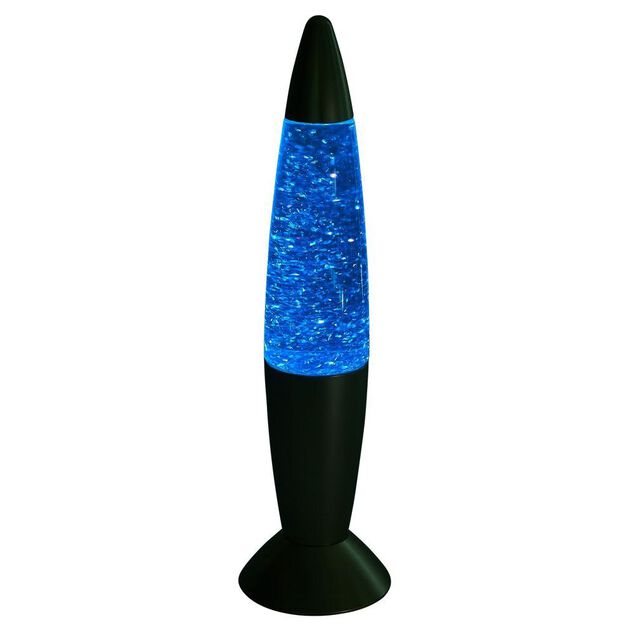Lampe &agrave; paillettes changement de couleur &Oslash;9xH35cm argent&eacute;