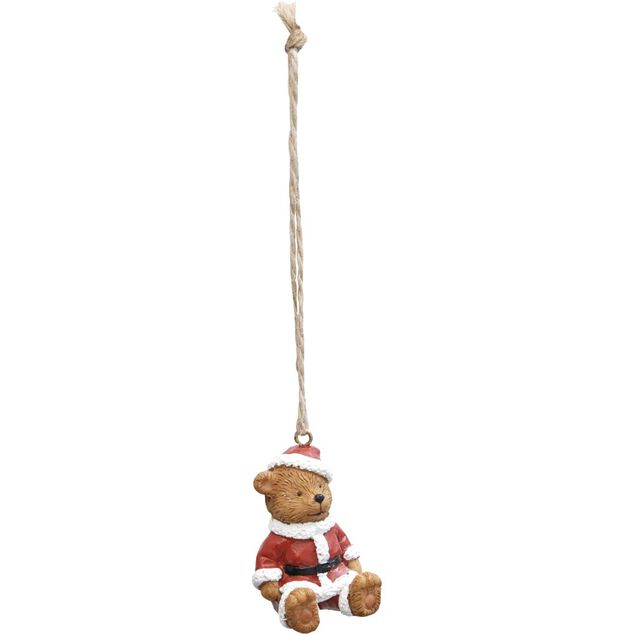 Suspension de No&euml;l forme Ours brun vintage