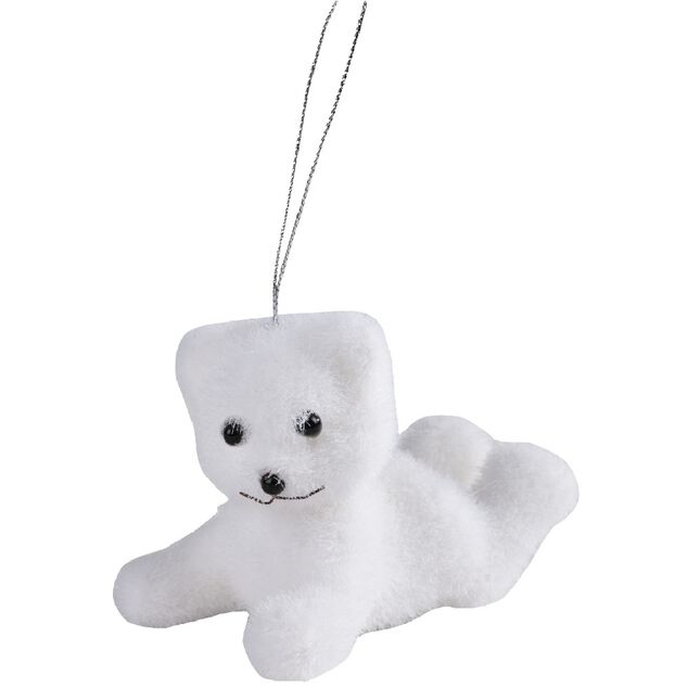 Suspension de Noël forme ours blanc
