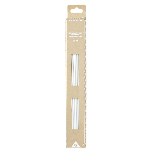 B&acirc;tonnet pour diffuseur x10 blanc &Oslash;0,3xH20cm