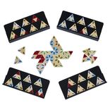 Jeu de société domino triangulaire en bois