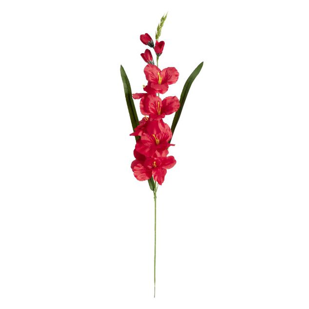 Fleurs artificielles gla&iuml;eul rouge 1 tige L75cm